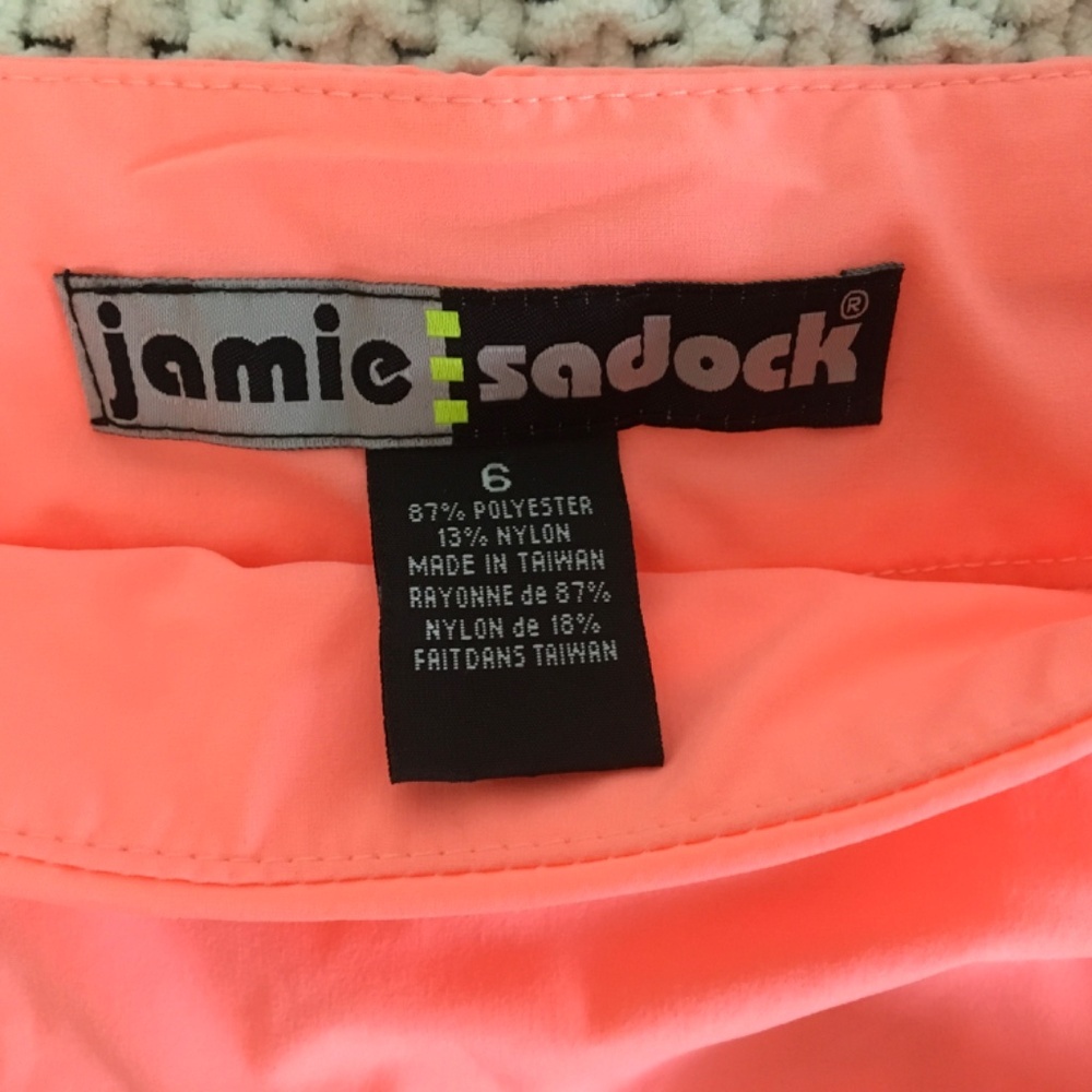 JAMIE SADOCK PEACHY SKORT NEW WITH TAGS, SIZE 6 WITH 4" INSEAM - Picture 2 of 3